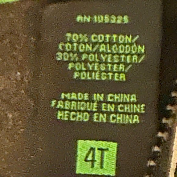 John Deere Size 4T Zip up Jacket  (A-7) - Picture 5 of 5